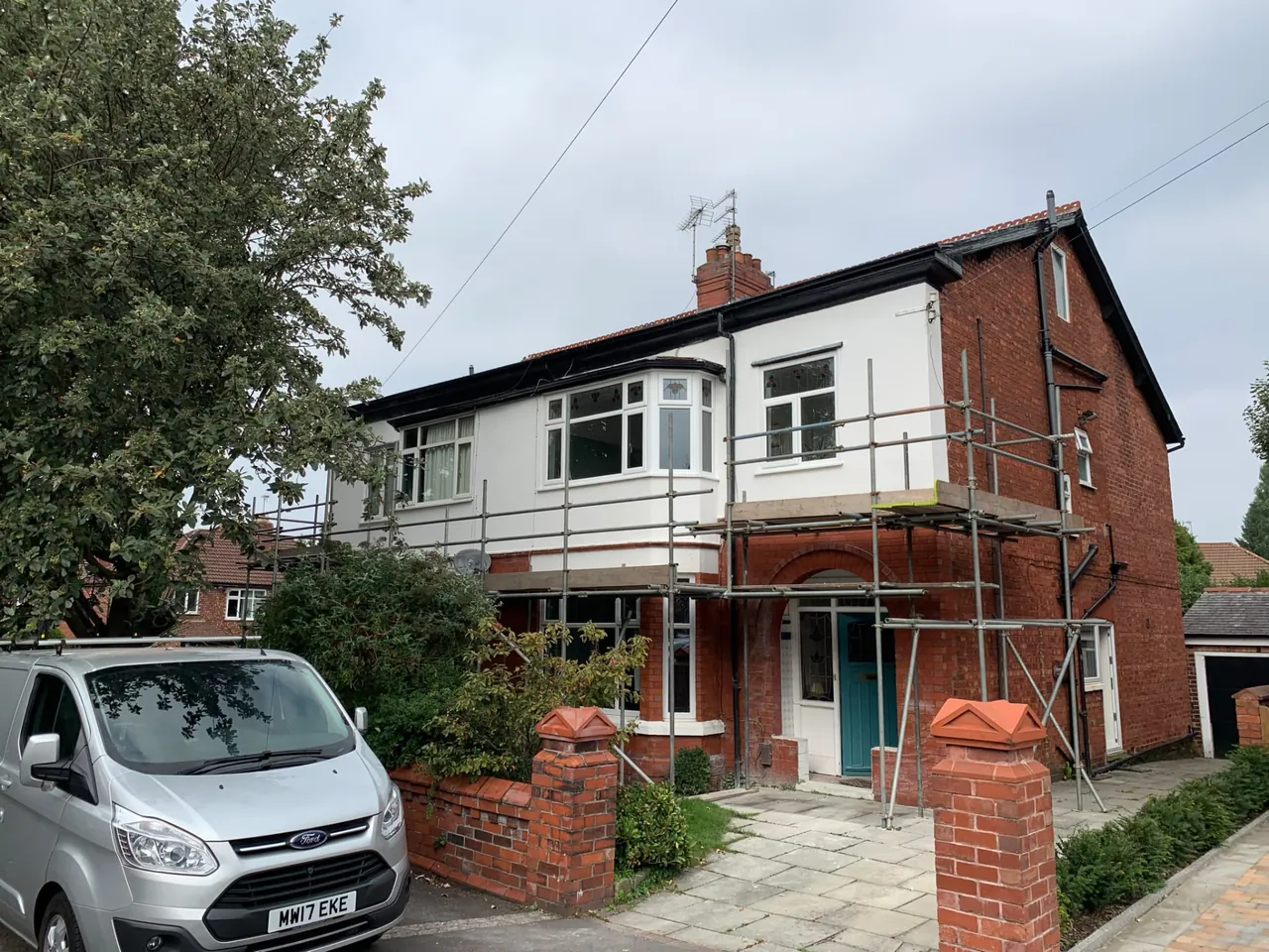 Exterior house rendering in Stockport and Cheshire, finished result – Mark Cobham Plastering