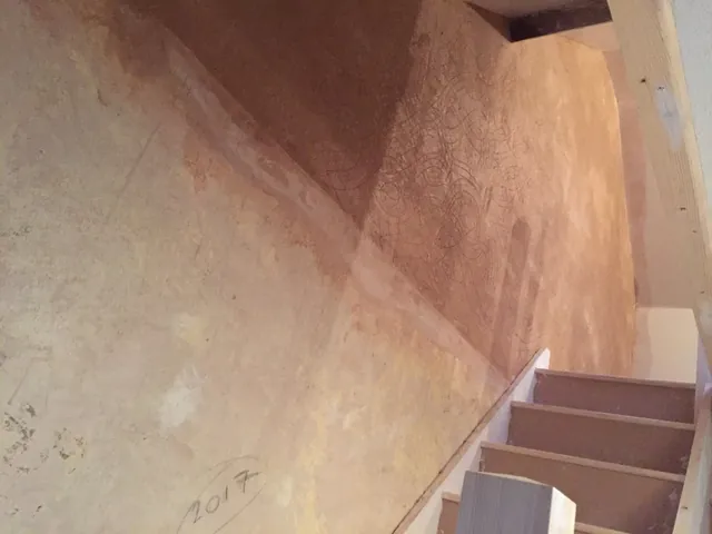 interior wall before work