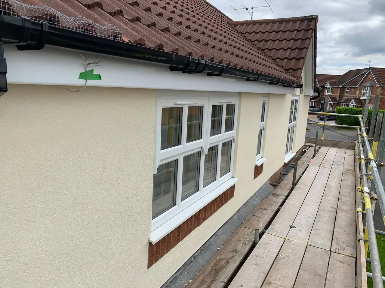 Exterior house rendering in Stockport and Cheshire, finished result – Mark Cobham Plastering