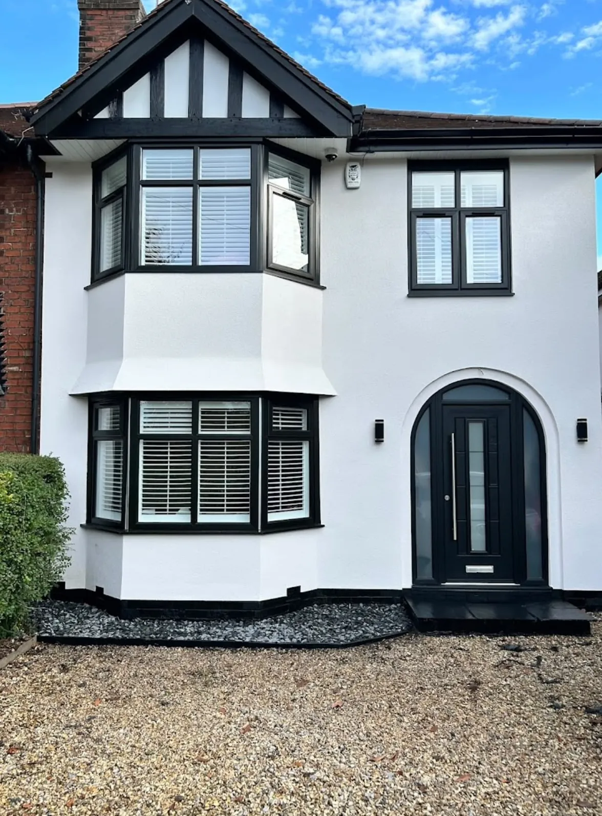 Rendered house exterior completed by Mark Cobham Plastering